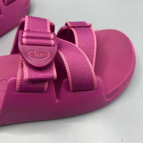 Chaco Chillos Slide Outskirt Fuchsia Pink Sandals - Picture 4 of 7